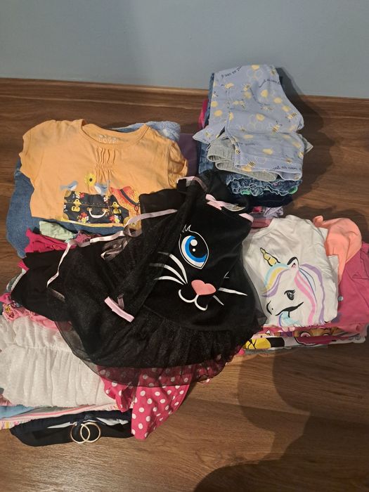 Mega zestaw ubrań dziewczęcy 122-128