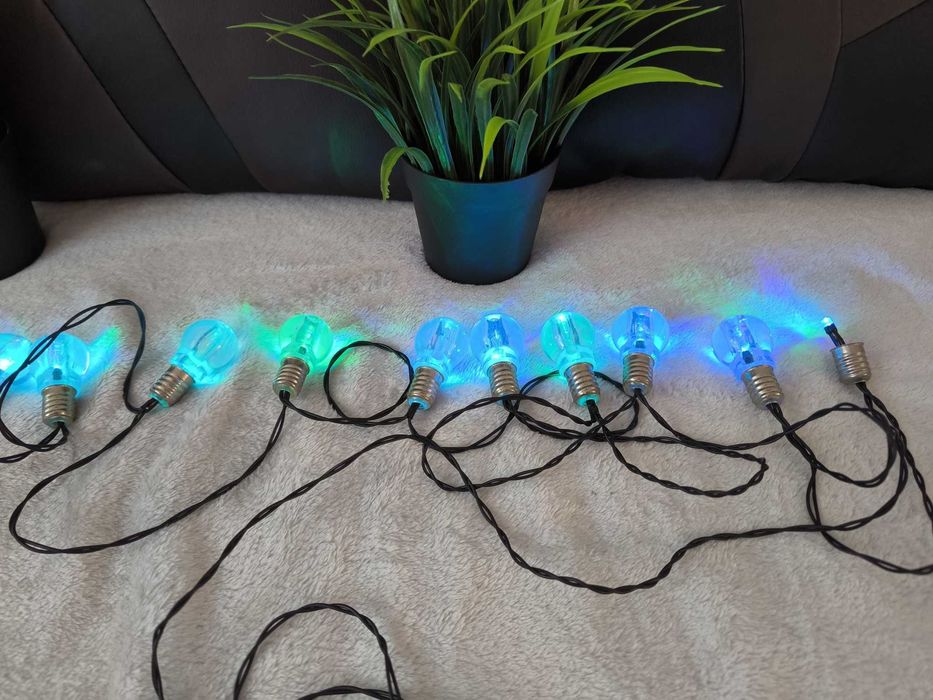 Lampki wielokolorowe LED + Panel solarny