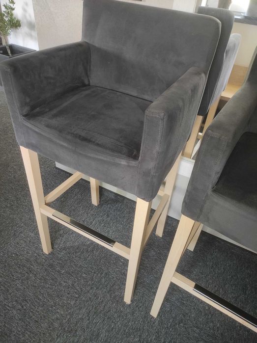 Promocja Zestaw Hokerowy barowy 2 fotel3 grafit tapicerowane wygodne