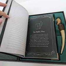 Harry Potter máscara Devoradores da Morte + caderno Tom Ridley + dente