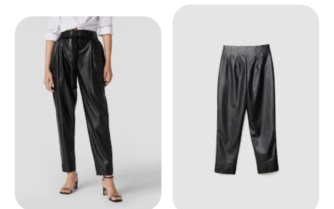 H&M skórzane spodnie damskie rXL