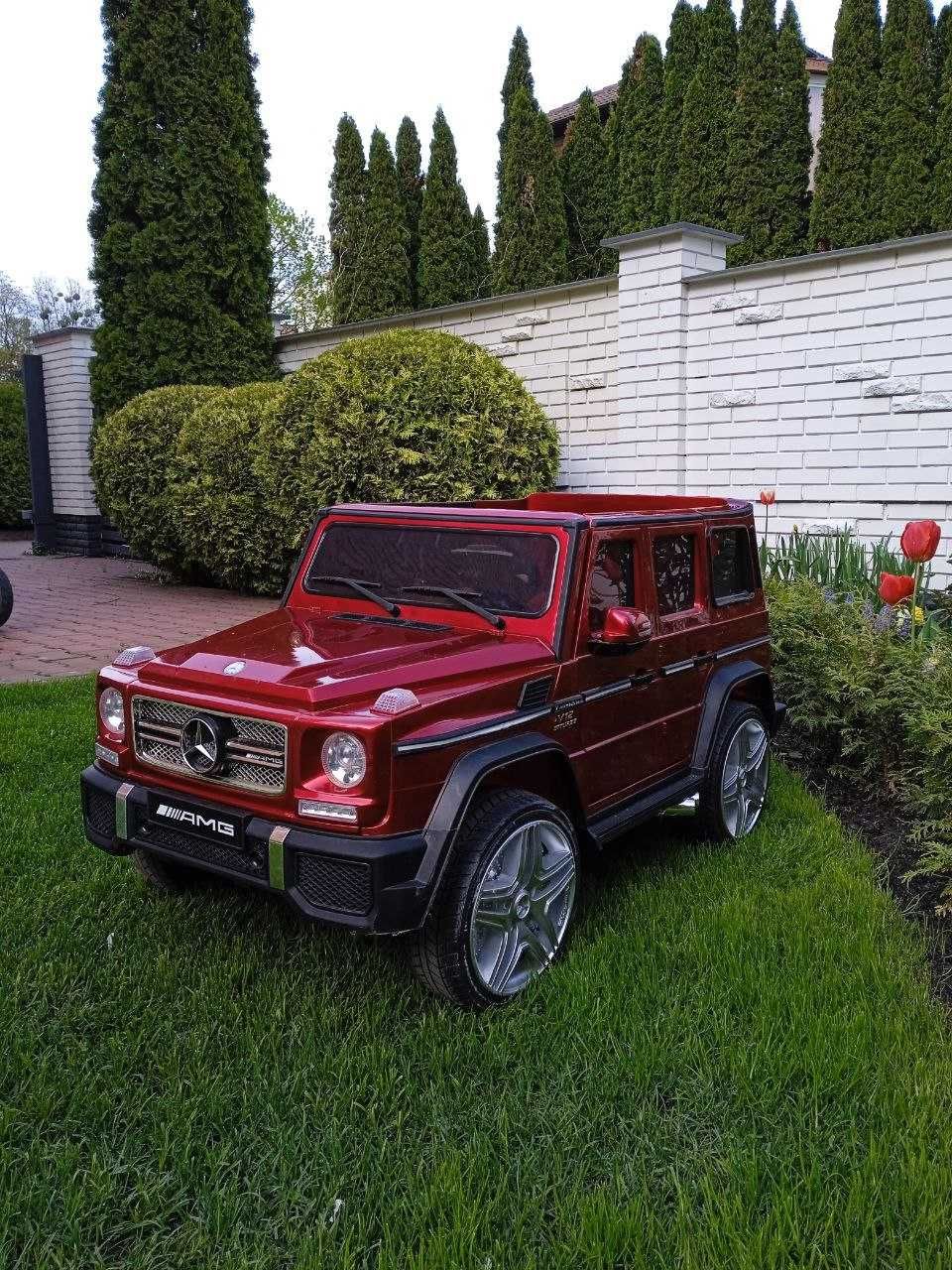 Дитячий ЕЛЕКТРОМОБІЛЬ ДЖИП Mercedes G65 AMG червоний