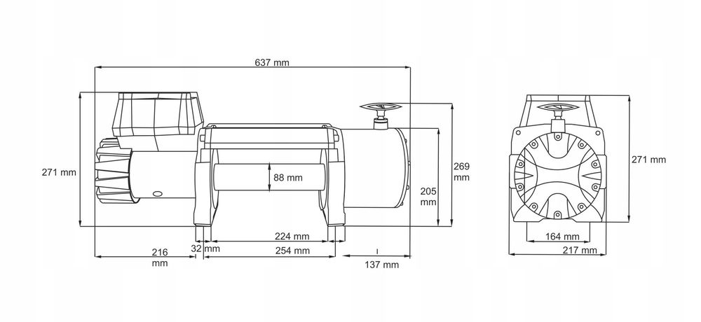 Wciągarka Dragon Winch DWT 22000 HD 24v lina stalowa nowa