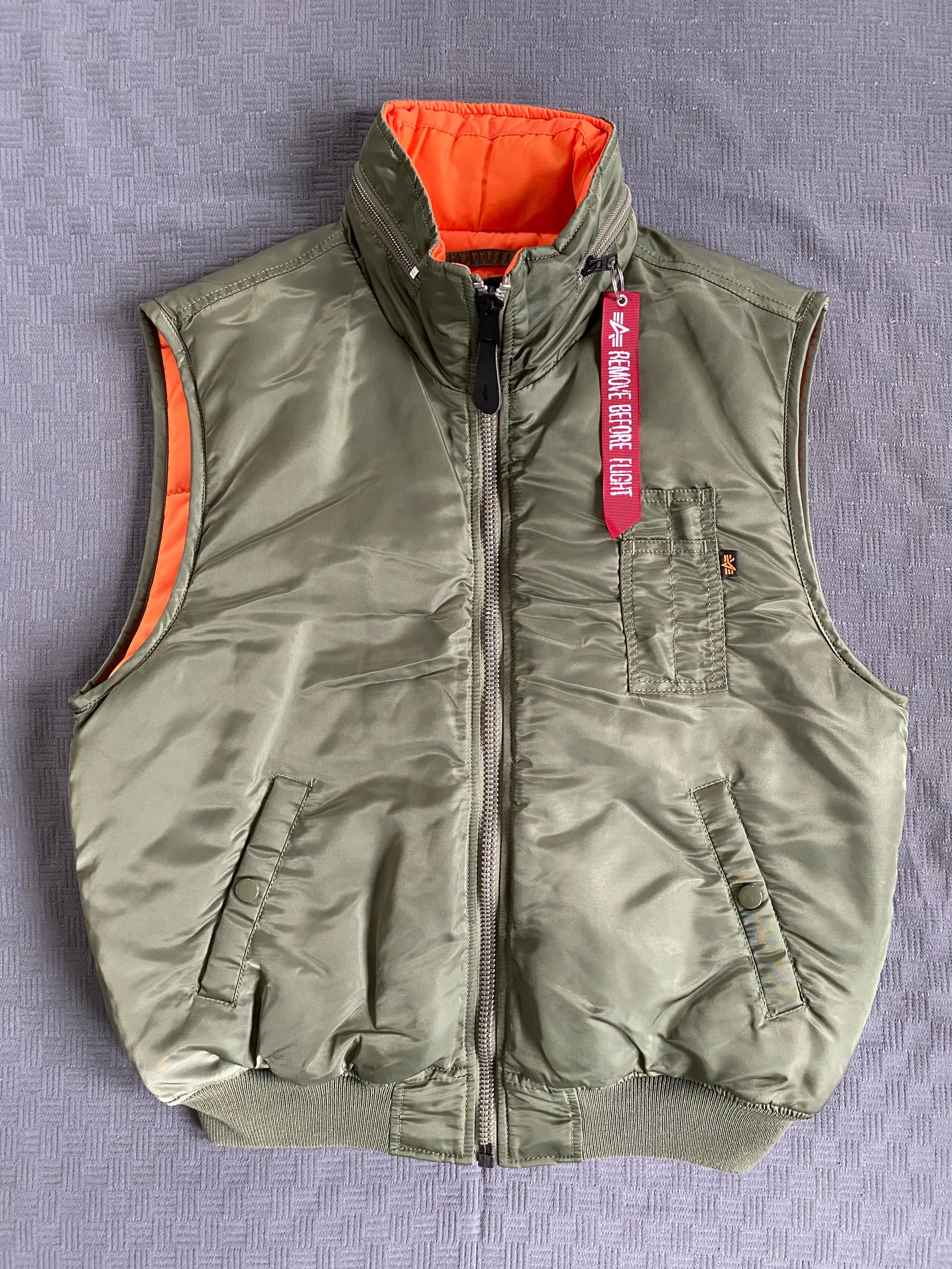 Alpha Industries MA-1 kurtka bezrękawnik kamizelka L green NOWY !!!