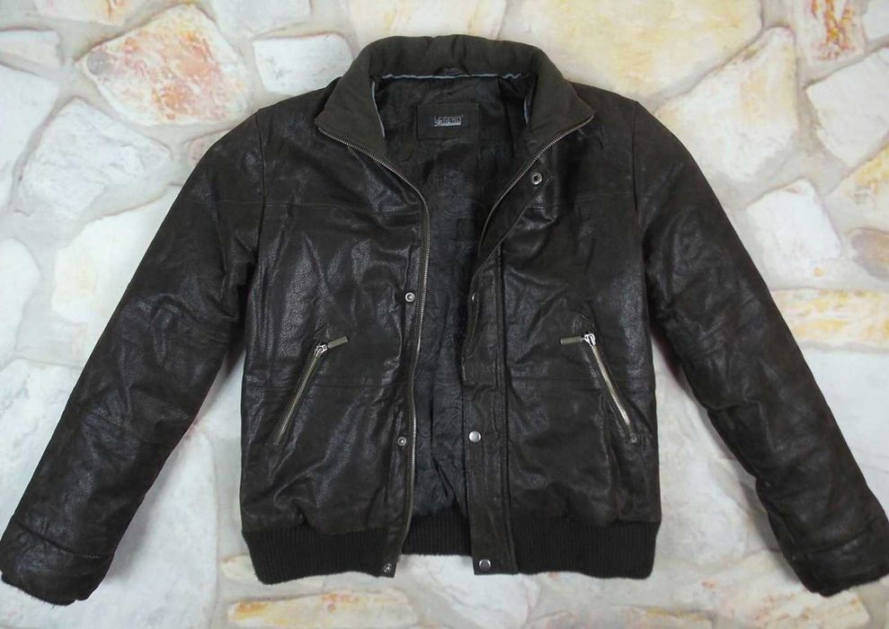 LEGEND SCANDINAVIA  skórzana kurtka bomber ocieplana lxl