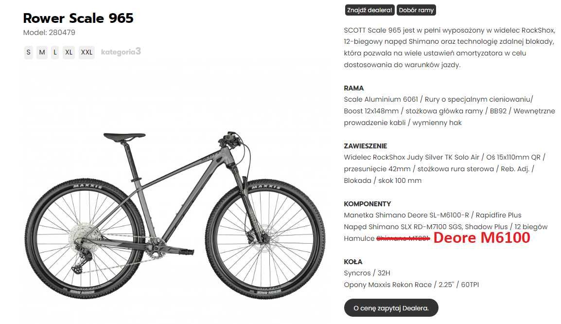 Rower górski MTB 29" Scott Scale 965 M 90% nowy Specialized wysyłka