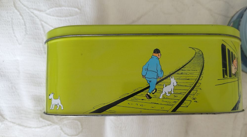 Caixa de metal colecionável Tintin Tintim.