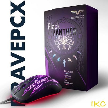 Ігрова миша Frime Black Panther, USB Omron switch Avago