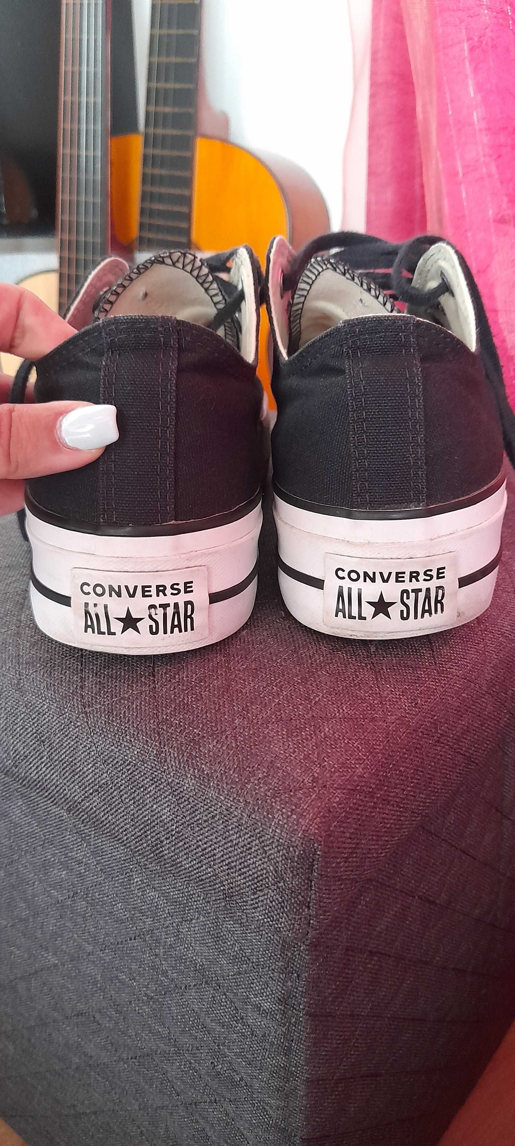 All star plataforma pretas 40