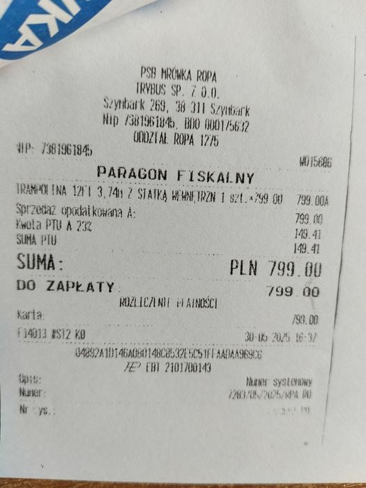 Trampolina ogrodowa duża