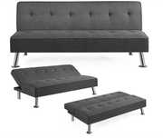 Sofa kanapa rozkładana z funkcją spania materiałowa 166,5x92,5cm