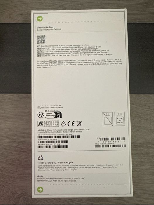 iPhone 17 pro Max laranja cosmico