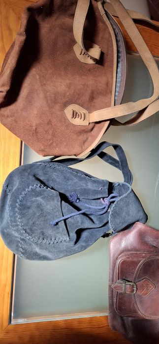 Mochilas /Malas em pele genuína à venda. 3 cada ou 15 todas.