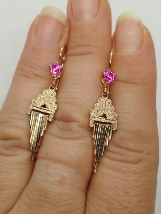 Золотые сережки СССР 5.68 грамма