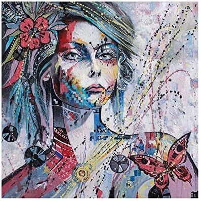 Obrazy dla dorosłych malowanie po numerach Kobieta i Motyl,