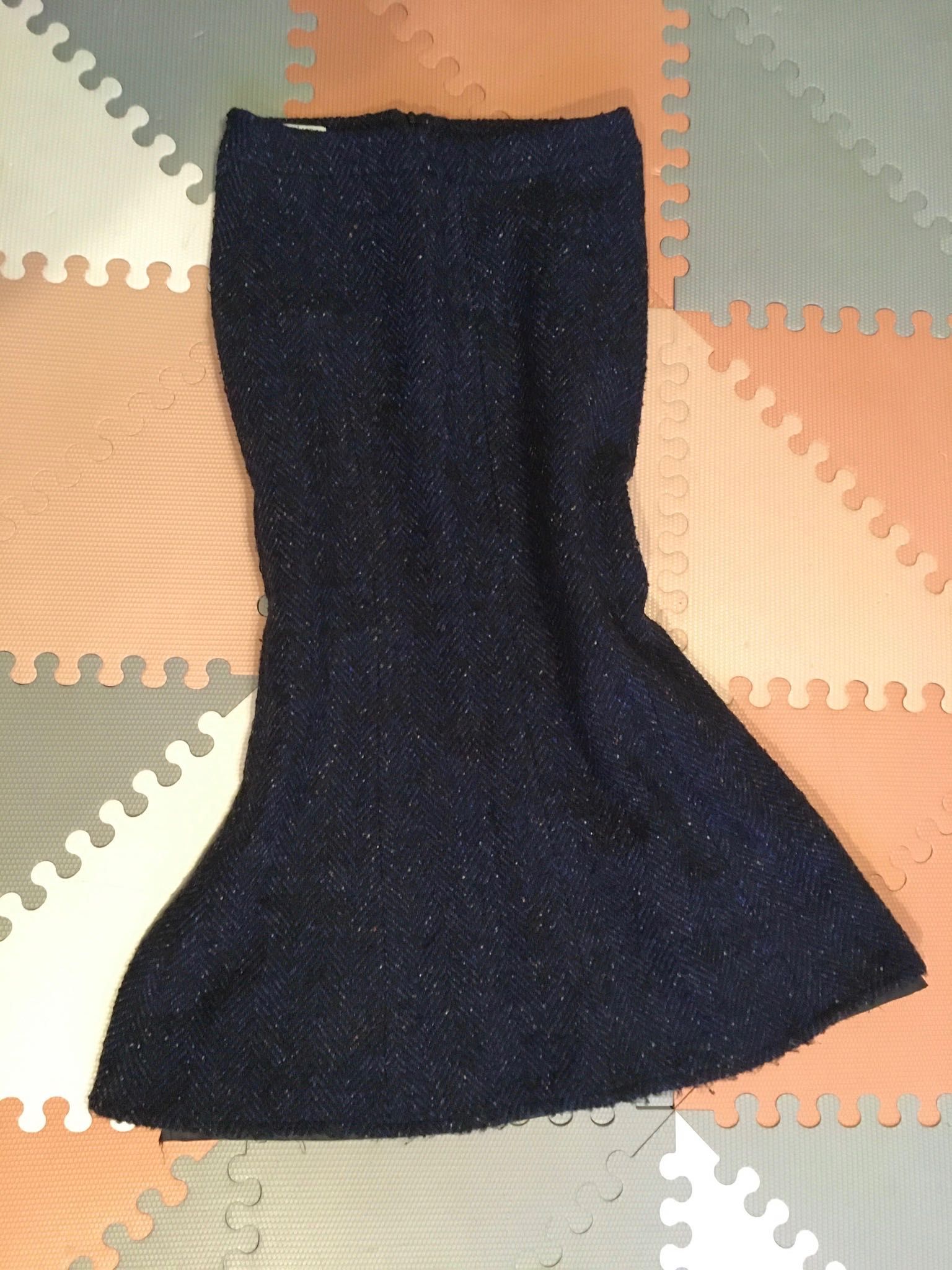 Spódnica tweedowa z wełną