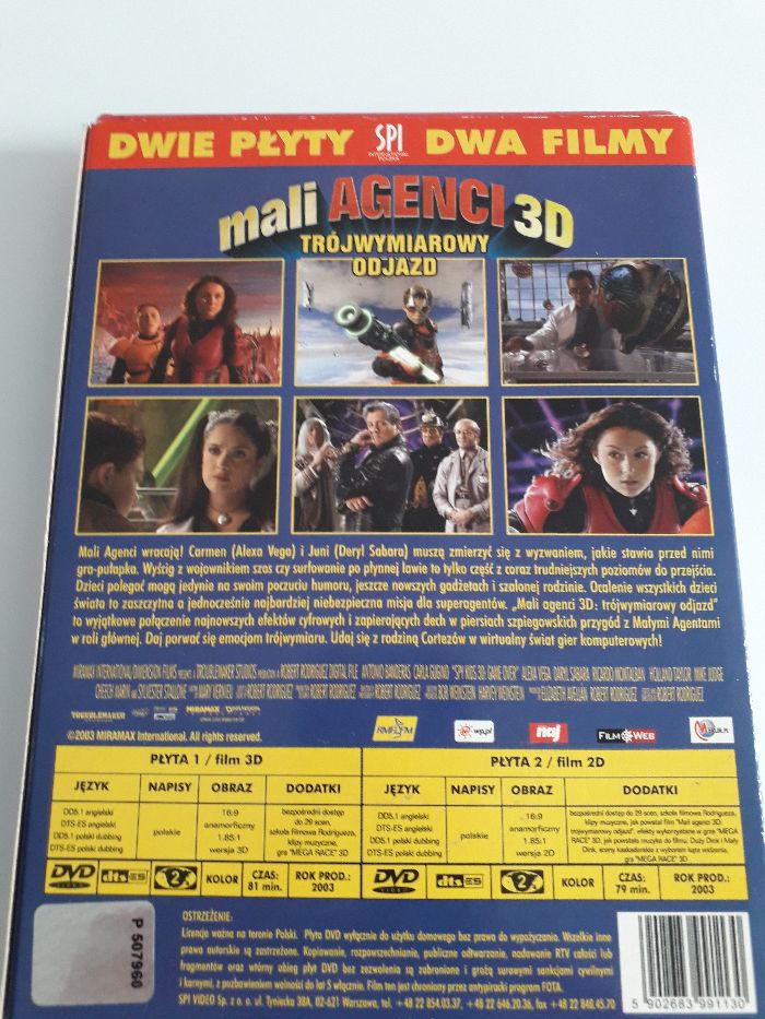 Mali Agenci 3D trójwymiarowy odjazd DVD film
