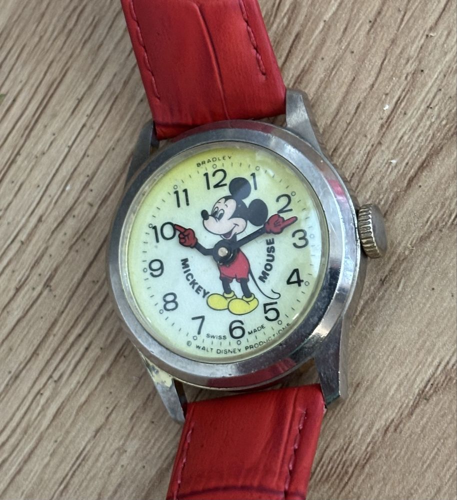 Zegarek MICKEY Mouse BRADLEY W.DISNEY bardzo stary Śliczny
