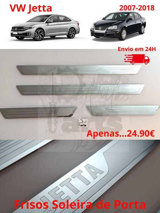 Frisos Soleira da porta Volkswagen VW Jetta 2007/2018