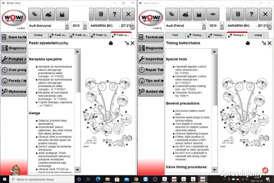 WOW Wurth 5.00.12 rozszerzenie o BMW i Mercedesa Najnowsza Wersja