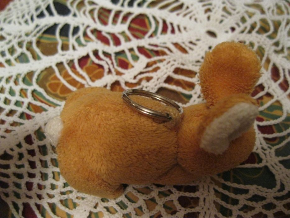 мягкая игрушка заяц кролик на кольце плюшевая маленькая брелочек
