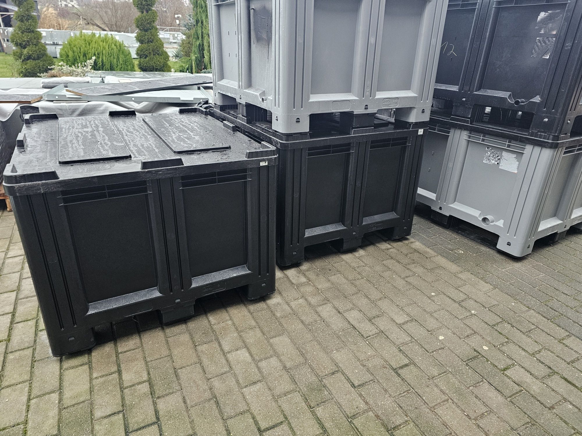 Skrzyniopaleta paleta skrzynia ogrodowa plastik 120x100x80