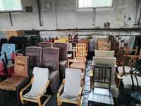 fotele rozkładane, ratanowe, krzesła drewniane antyki Sprzedaż całości