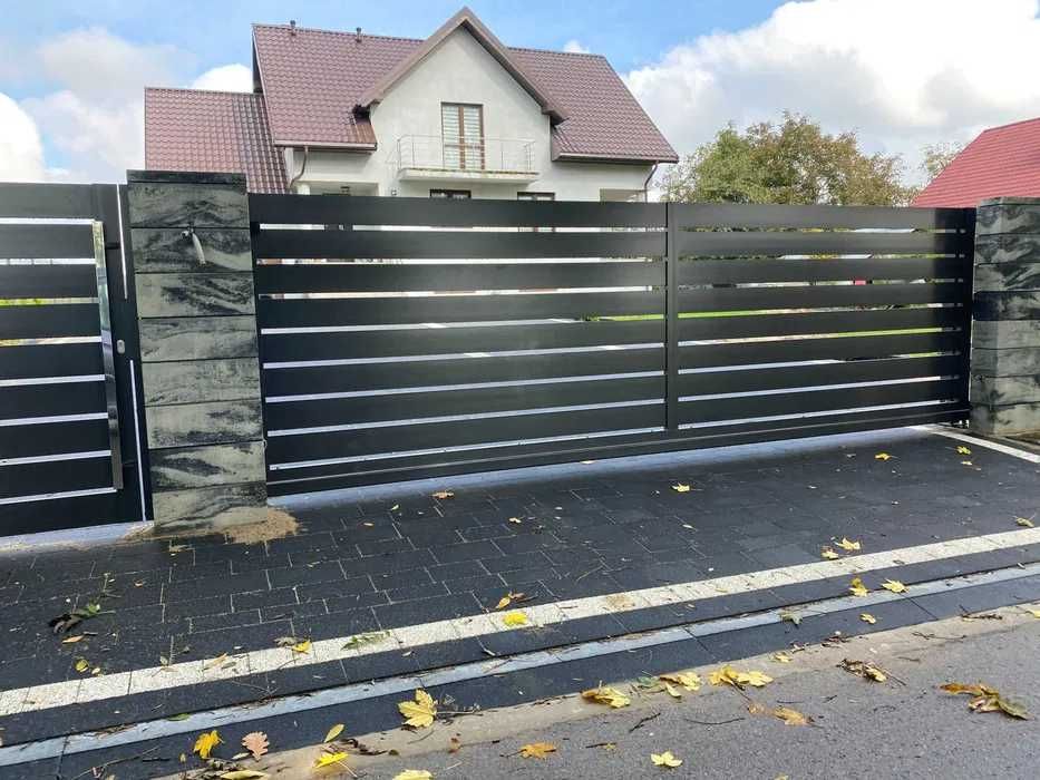 Promocja! Brama przesuwna 500 cm , ogrodzenia montaż , palisada , nowo