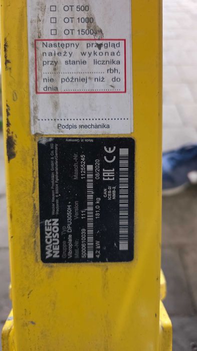 zagęszczarka Wacker Neuson  200 kg 2020 rok Super stan