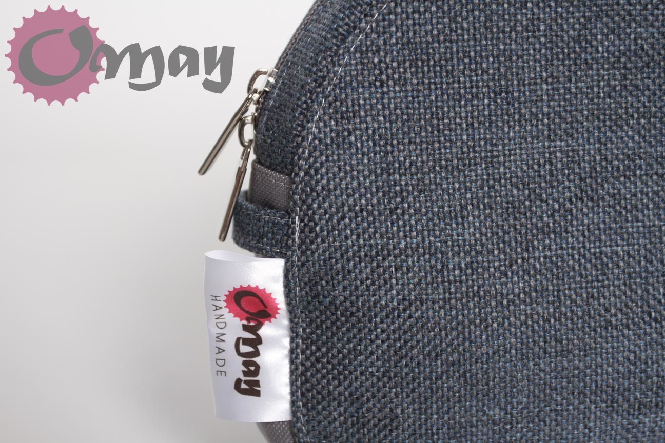 organizer OBAG MOON LIGHT plecionka szary niebieski 2 kieszenie OMAY