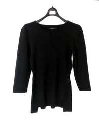 Czarna damska bluzka bluza sweter longsleeve długi rękaw gruba ciepła