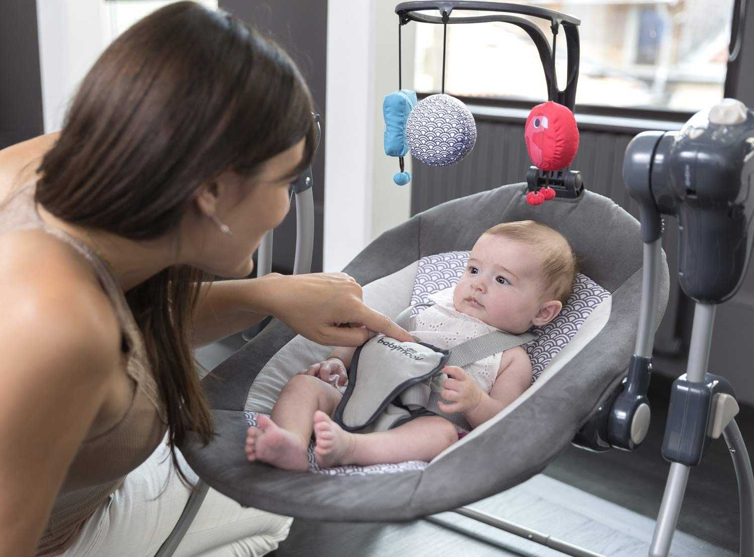 Huśtawka dla niemowląt Babymoov Swoon Bubble cynkowa NOWE