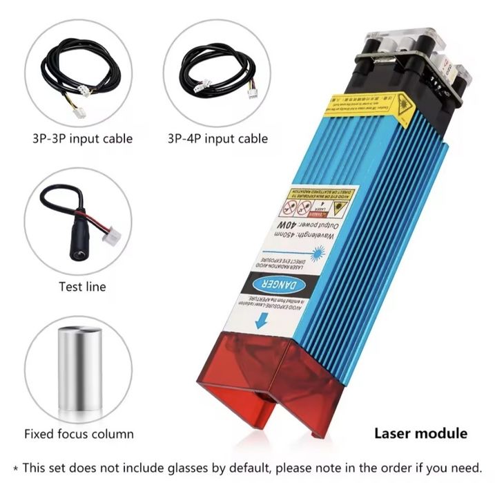 Laser do cięcia grawerowania CNC, 5,5w, 40w 450 nm