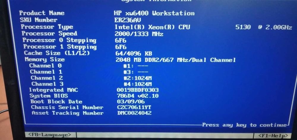 Motherboard Workstation HP XW6400