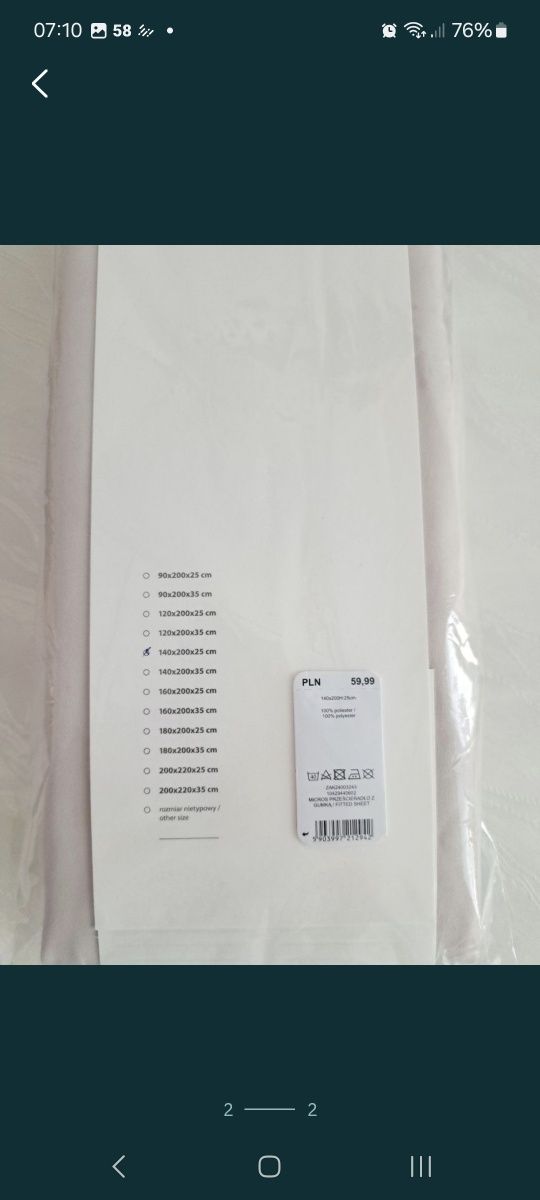 Prześcieradło home&you szare 140×200 j.nowe
