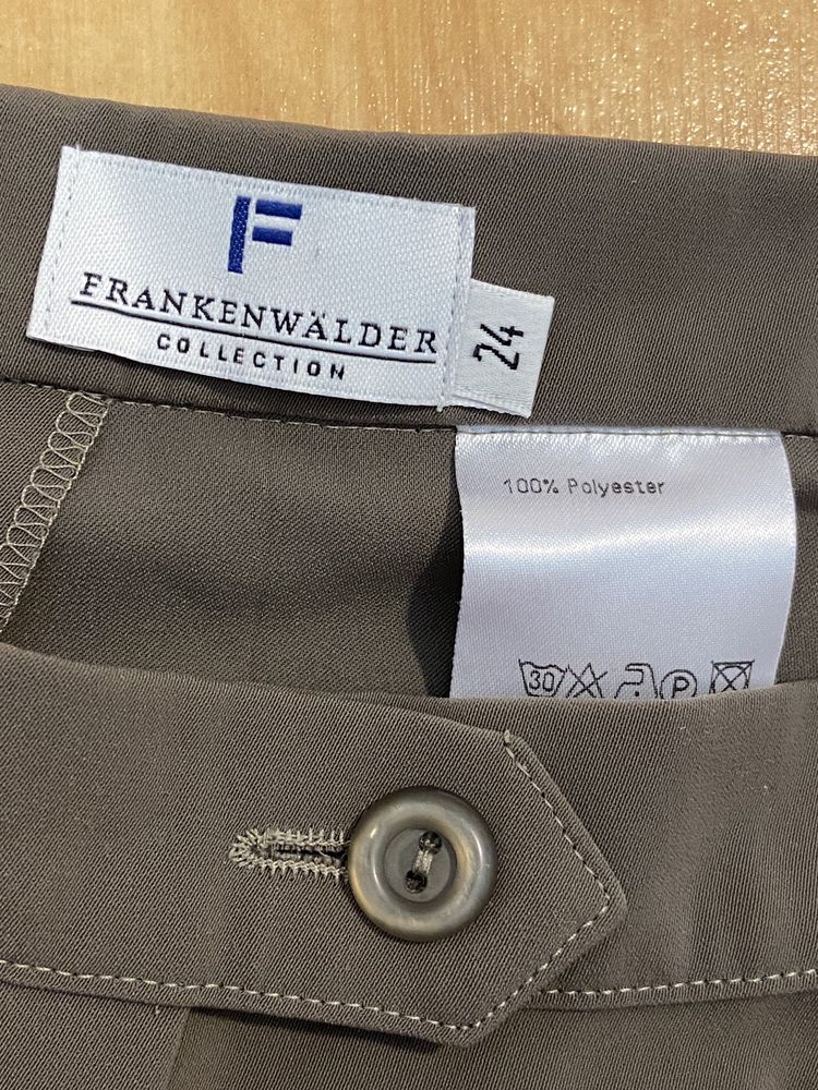 Frankenwalder 50 damskie eleganckie spodnie brązowe szare lato cienkie