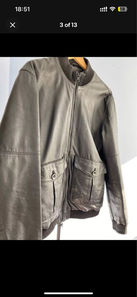 Armani exchange бомбер куртка шкіряна оригінал