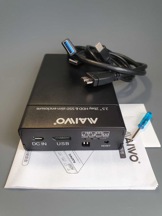 Кишеня зовнішня MAIWO К25682 RAID для двох 2,5-дюймових HDD/SSD