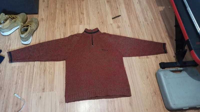 y2k Ładny czerwony sweter oversized vintage