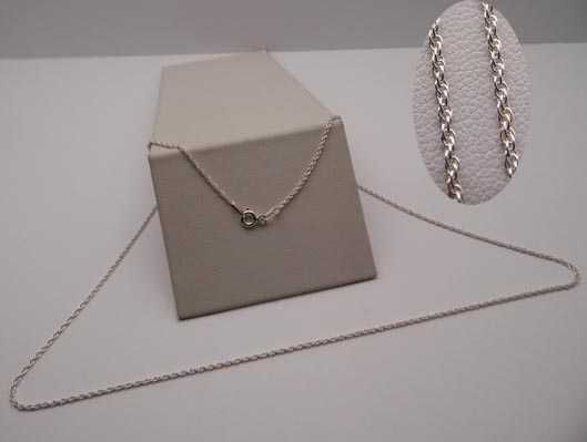 Srebrny łańcuszek Singapur 56 cm. 1,1 mm.