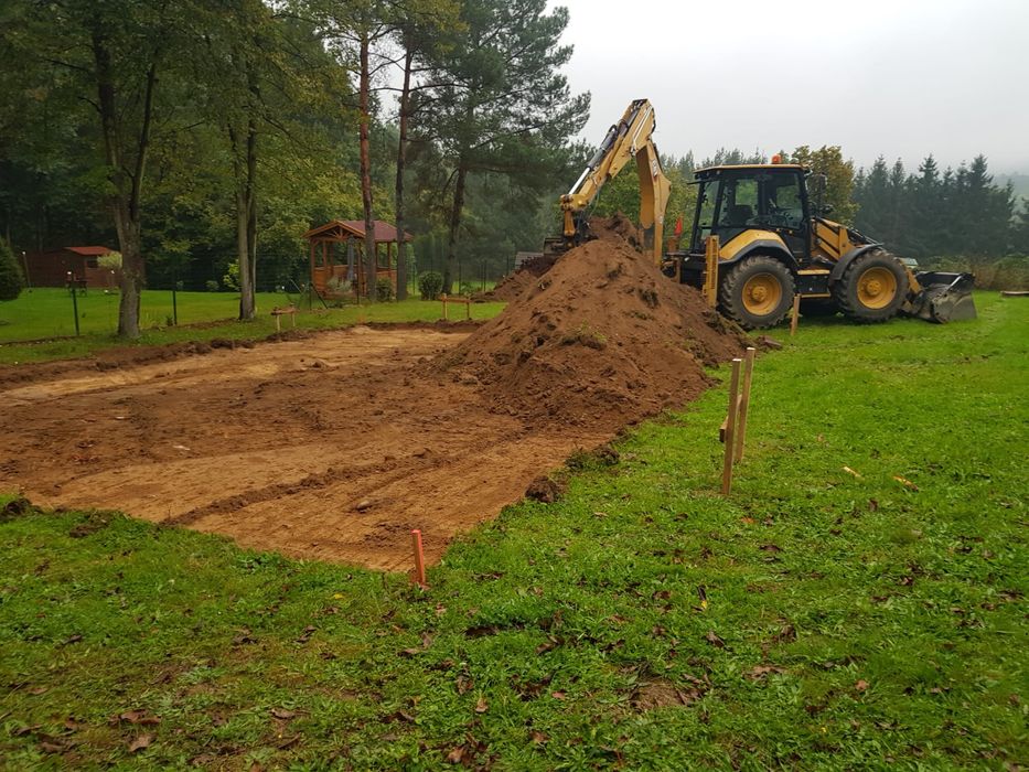 Usługi koparko-ładowarką CAT 444 – wszystkie prace ziemne,wyburzenia