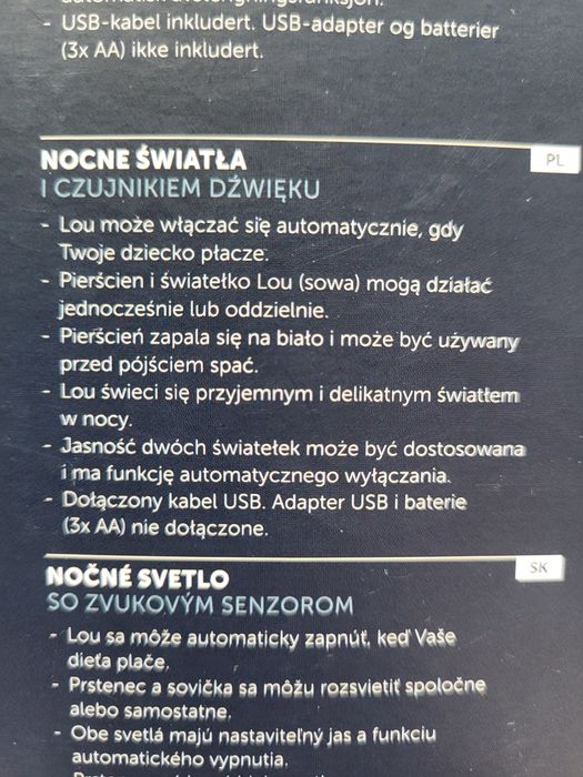 Zazu lampka nocna sowa