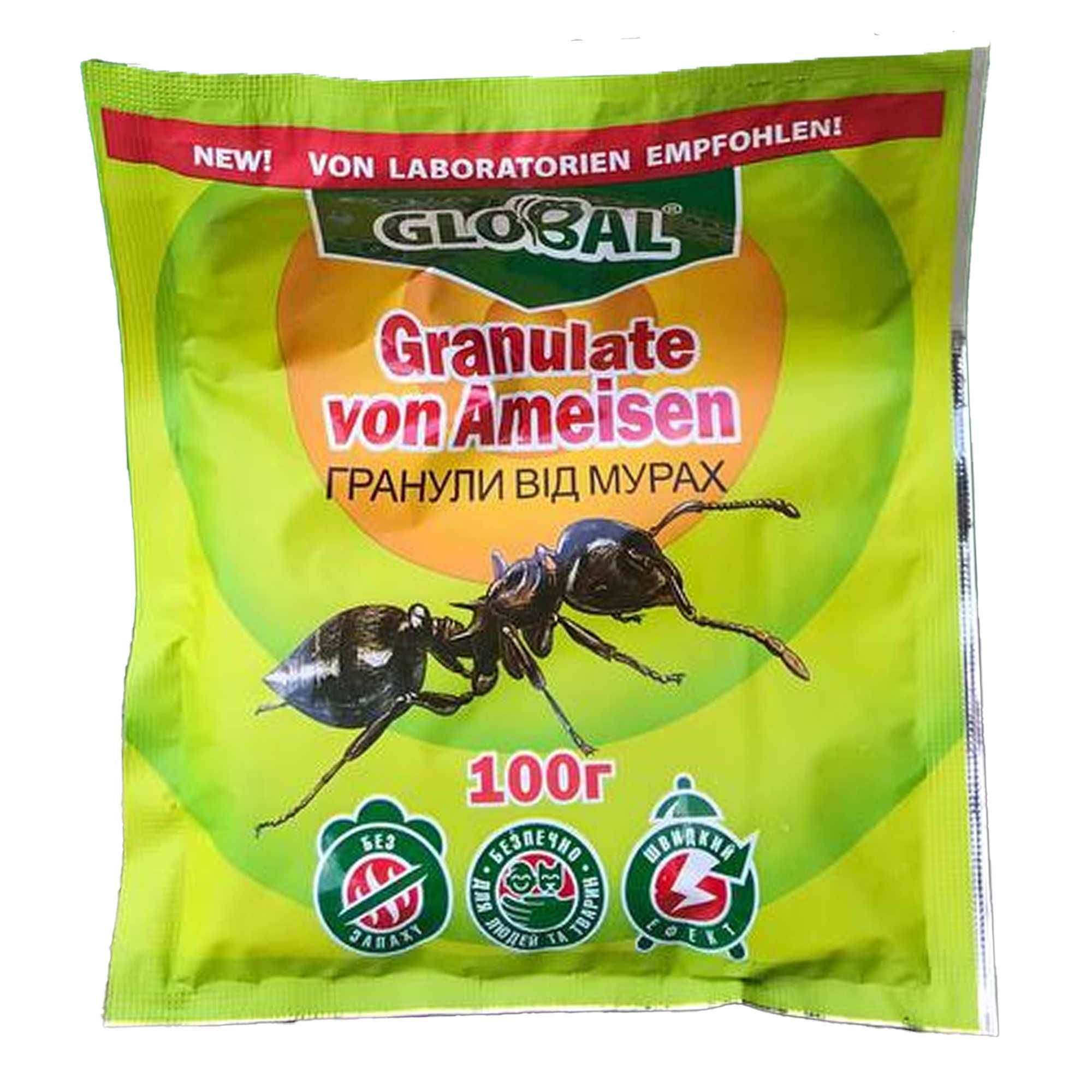 Средство Global гранулы и гель от муравьев и тараканов