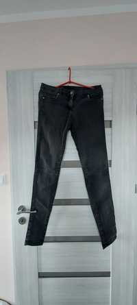 Spodnie czarne rurki dżinsowe jeansowe skinny wysoki stanM L ceafted