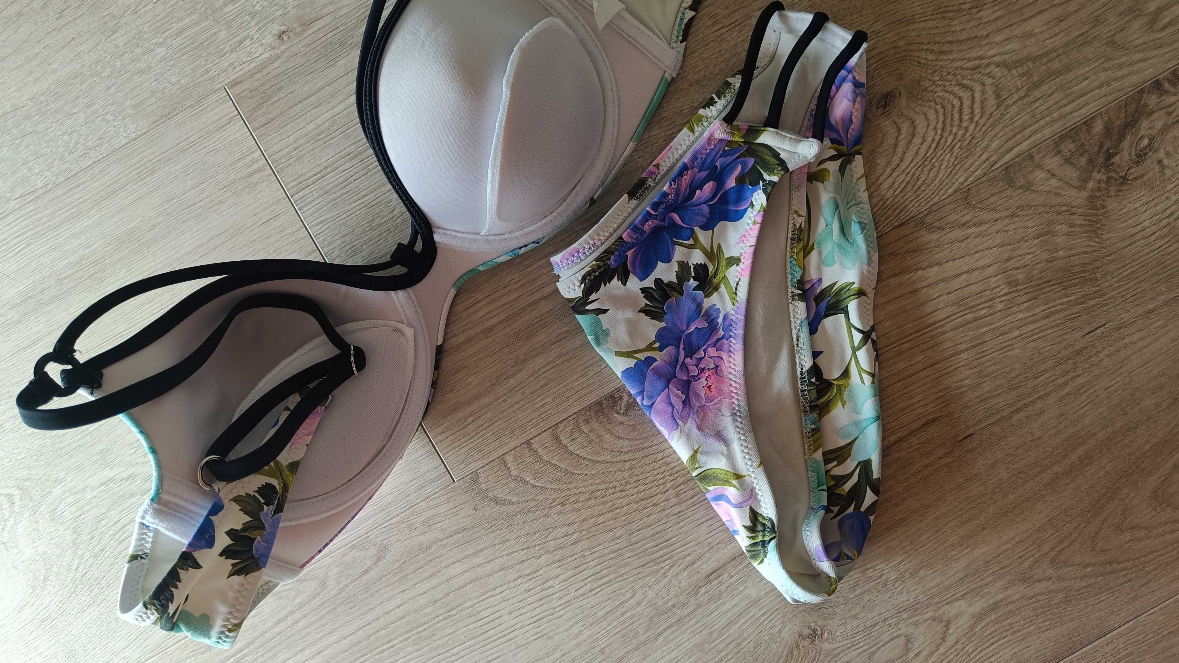 Strój kąpielowy dwuczęściowy w kwiaty, bikini na lato, piękny strój