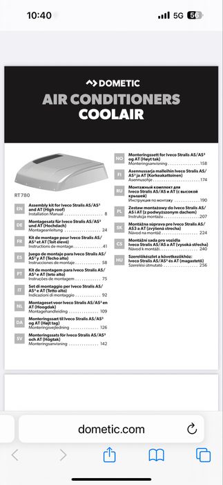 Ar condicionado 24 v DOMETIC