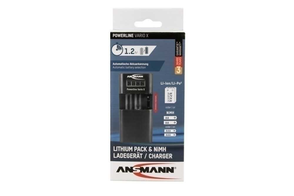 Ansmann Powerline Vario X ładowarka akumulatorów AA / AAA wyświetlacz