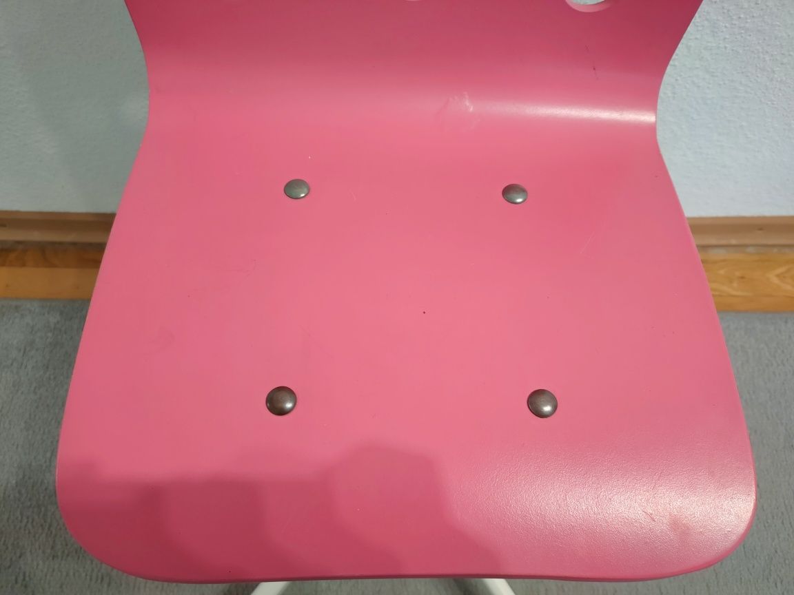 IKEA JULES dziecięce krzesło obrotowe fotel RÓŻOWE
