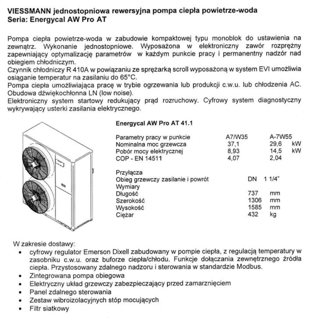 Pompa ciepła Viessmann Energycal AW Pro AT 41.1