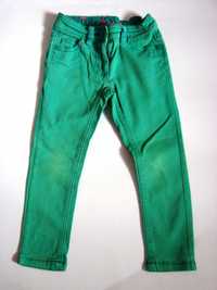 Next Spodnie zielone 98cm jeansy dziewczęce